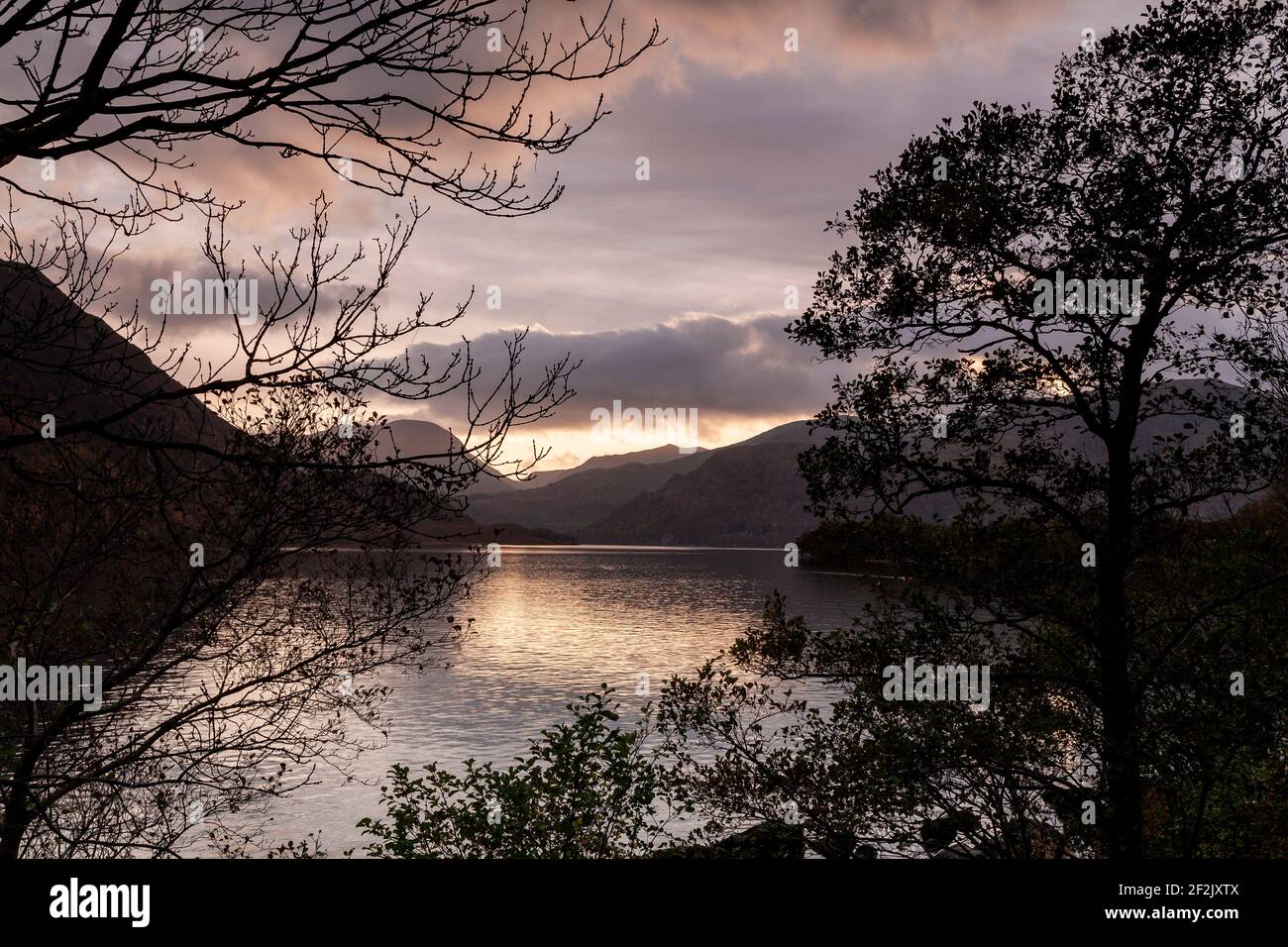 View over Ullswater in the Lake District, Cumbria, England Stock Photo