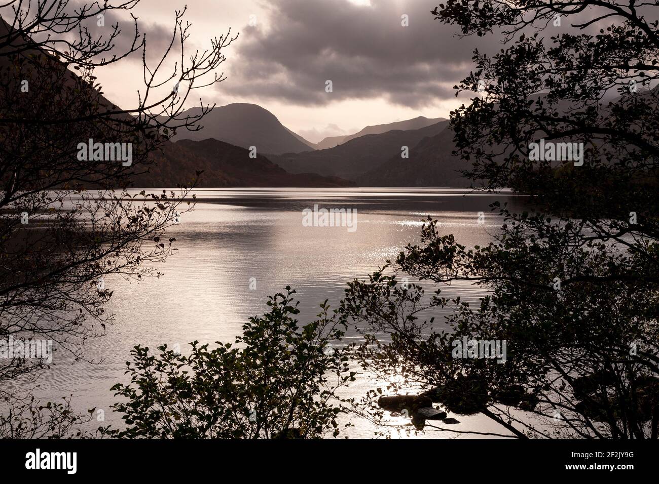 View over Ullswater in the Lake District, Cumbria, England Stock Photo