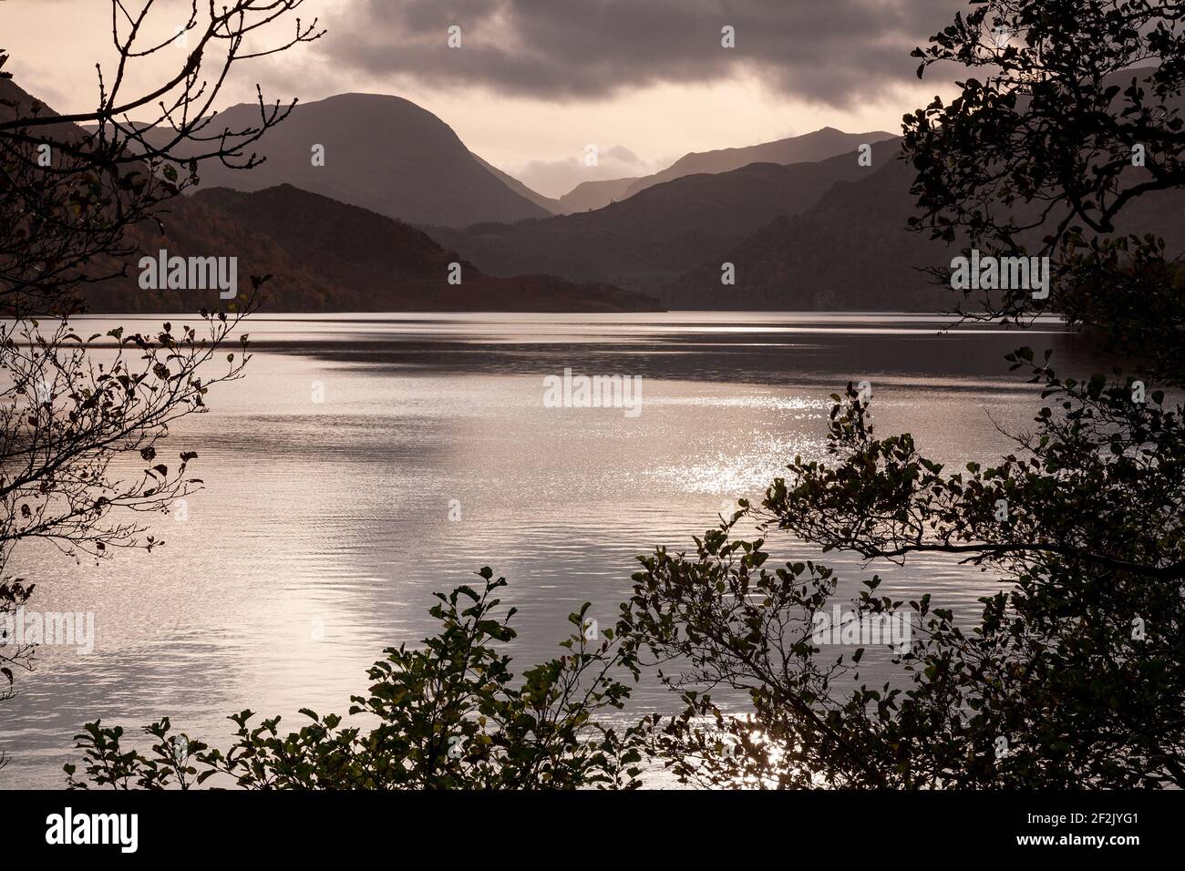 View over Ullswater in the Lake District, Cumbria, England Stock Photo