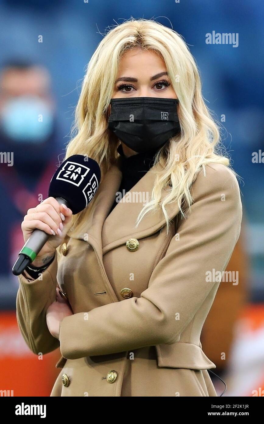 Diletta Leotta Dazn Television Presenter During The Italian Championship Serie A Football Match Between As Roma