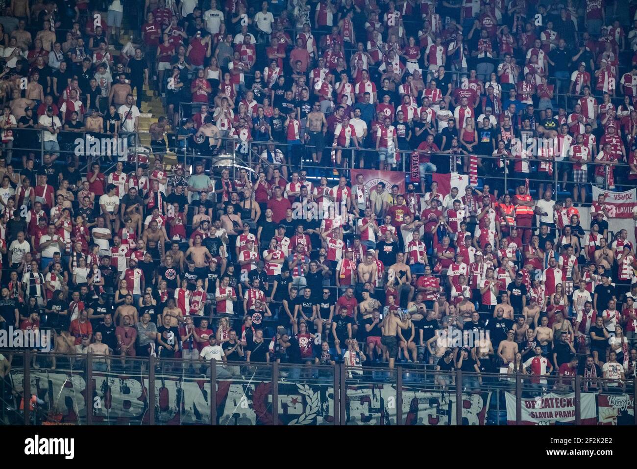 Slavia Prague Fans in the Stands Editorial Stock Photo - Image of