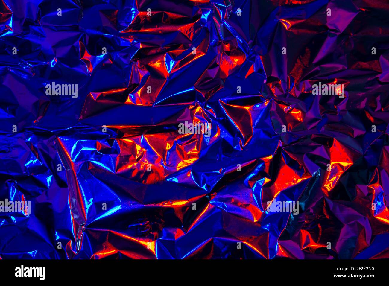 Aluminum Foil with Multi-colored Illumination . Background and