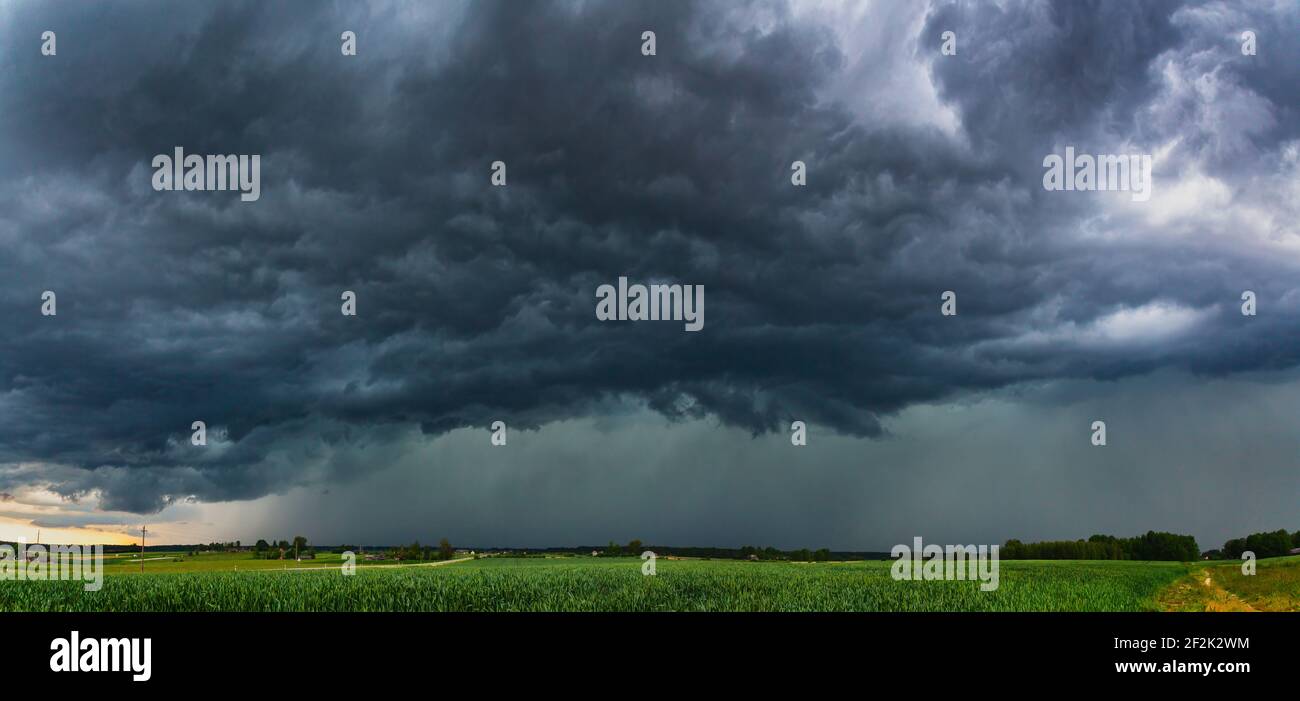Supercell storm clouds with hail and intence winds Stock Photo - Alamy