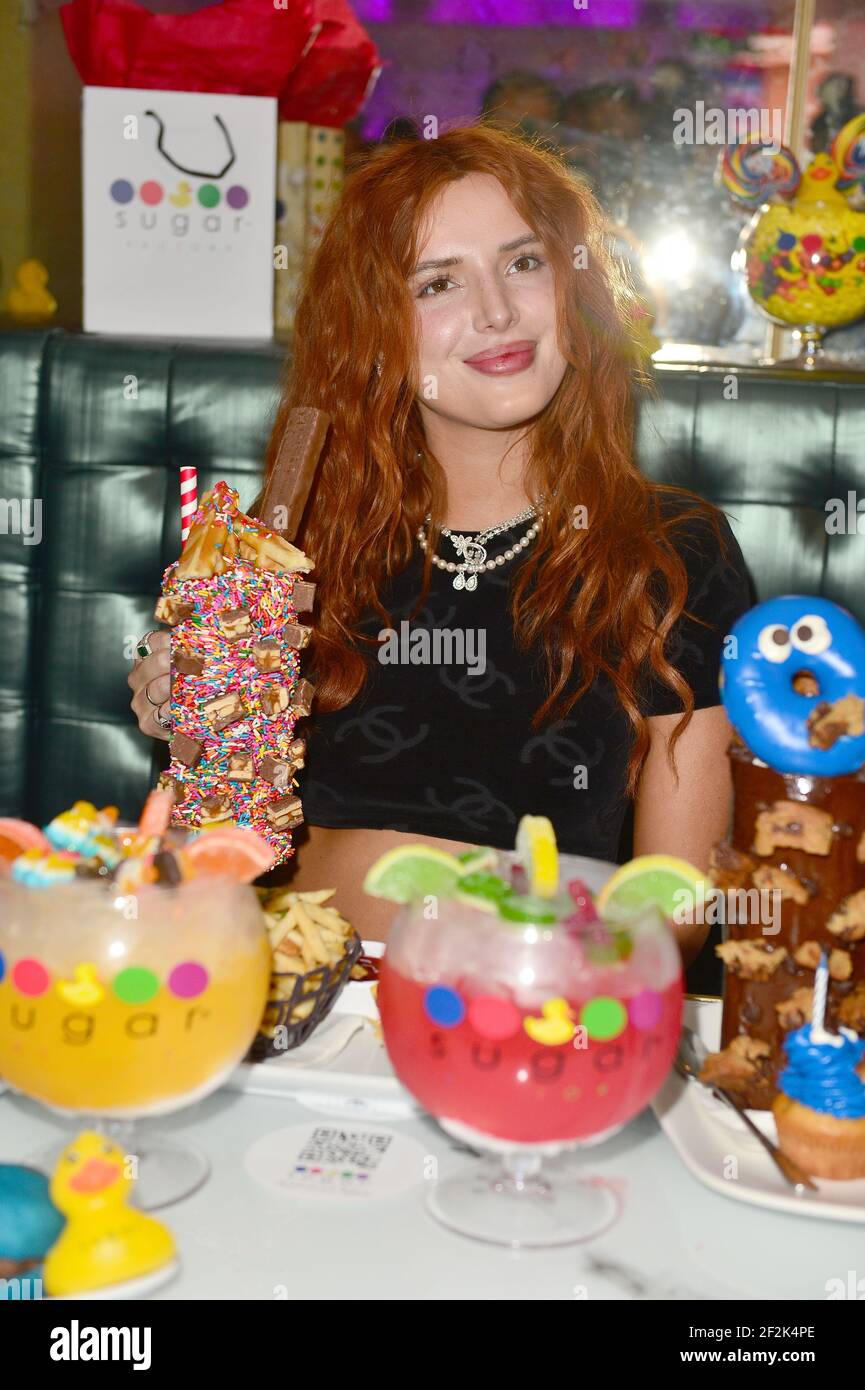MIAMI, FLORIDA - MARCH 11: Bella Thorne Hosts a DJ Set And Listening