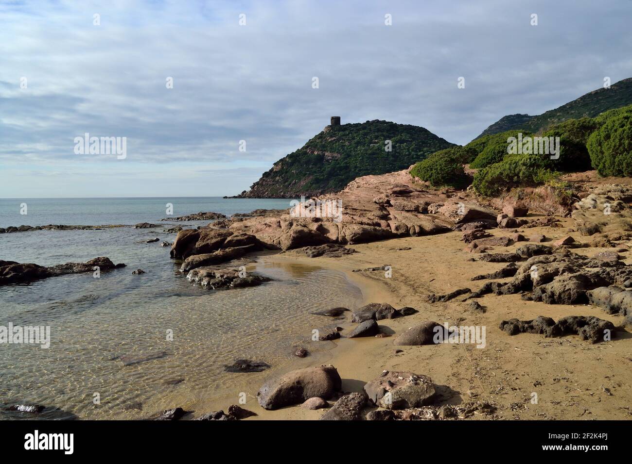 View of Porto Ferro beach Stock Photo - Alamy