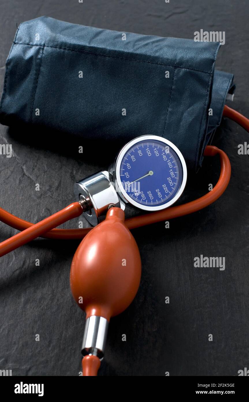 Sphygmomanometer used to Measure Blood Pressure Vertical Stock Photo