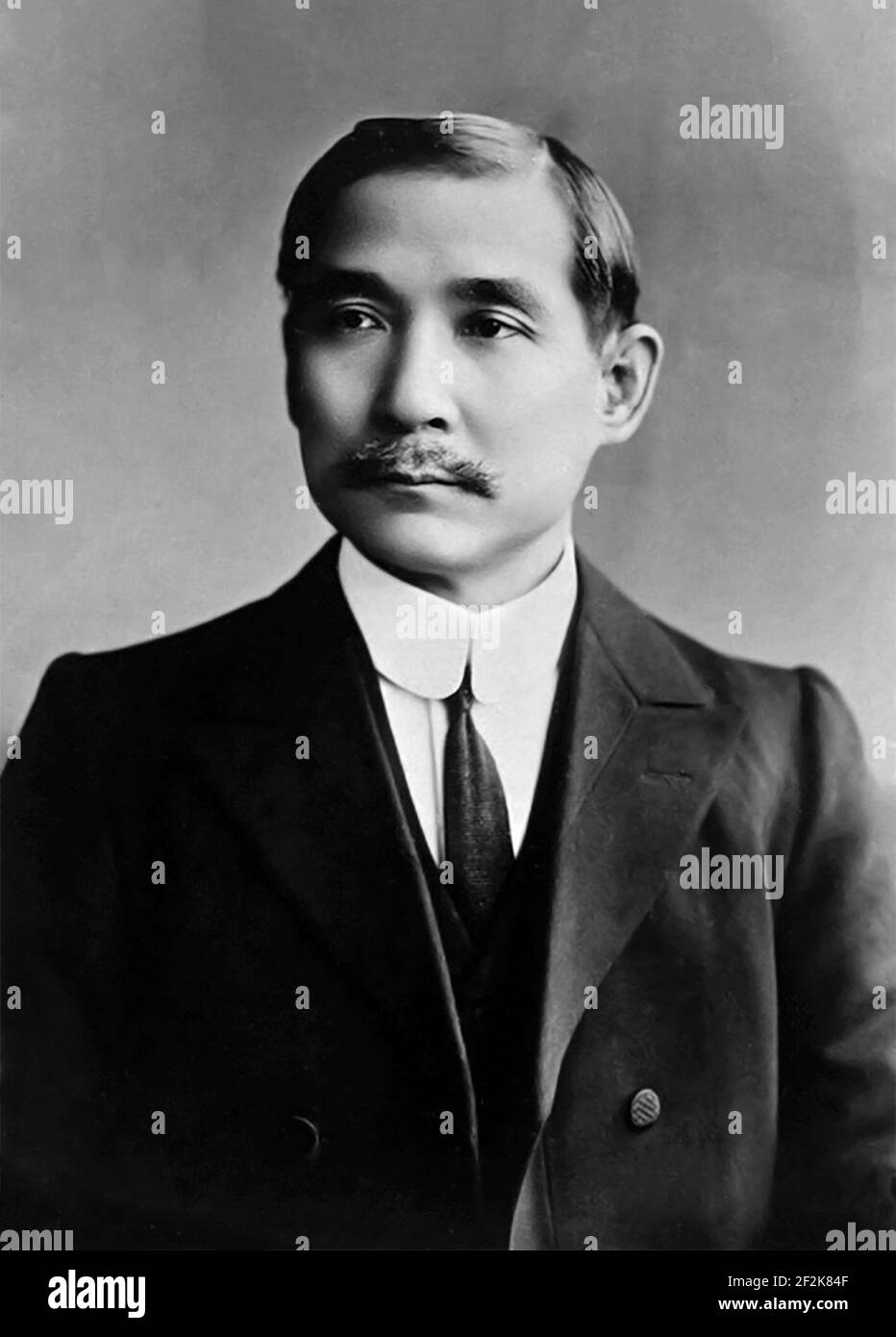 Sun Yat Sen. Portrait of the Chinese statesman and first president of the Republic of China, Sun Yat-sen (b. Sun Deming, 1866 -1925), 1911 Stock Photo