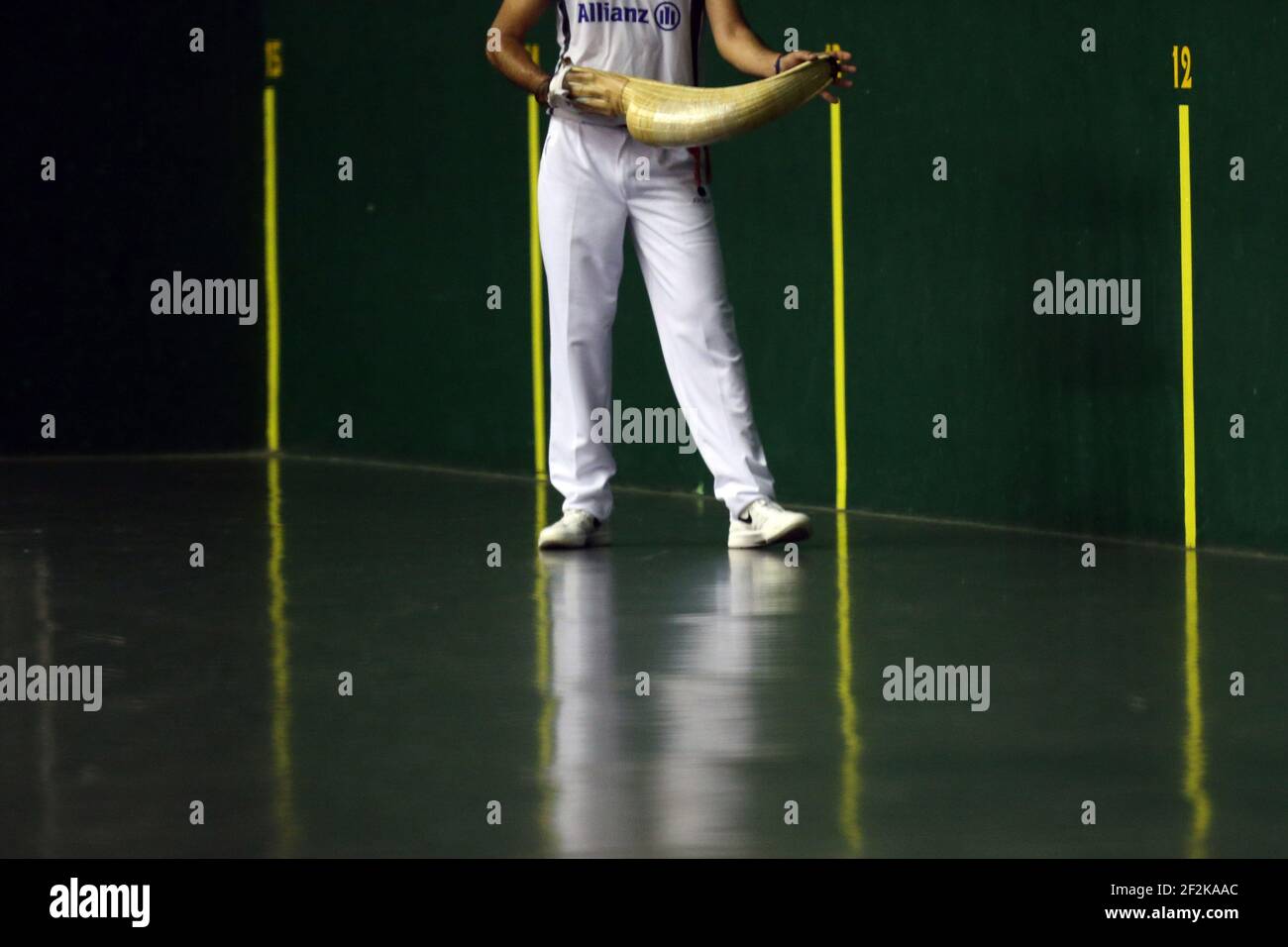 Cesta punta - Jai Alai - World Championship 2013 - Saint Jean de Luz -  France - 1/2 final - 26/08/2013 - Photo Manuel Blondeau / AOP-PRESS / DPPI  - Illustration Stock Photo - Alamy