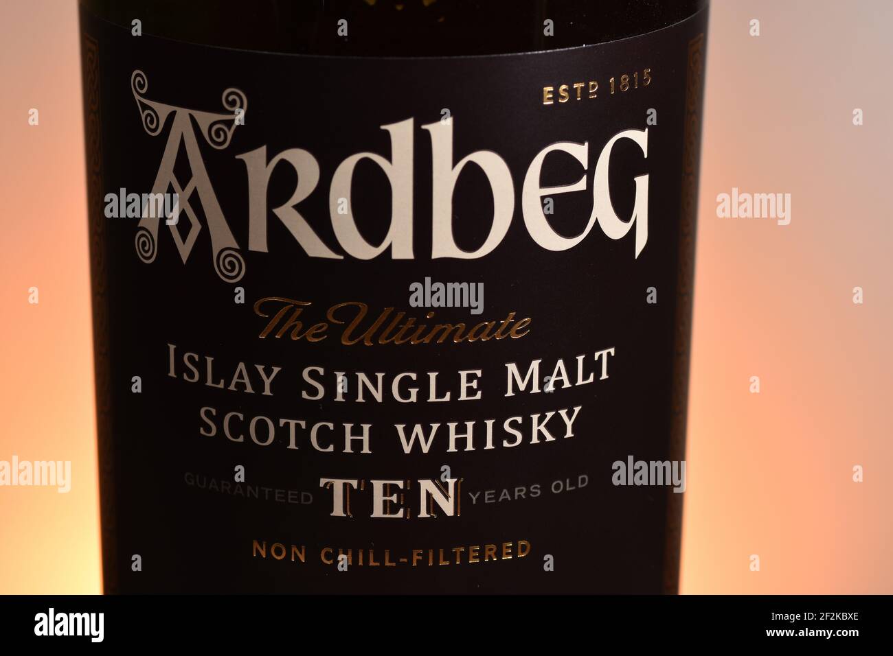 Ardbeg Islay Single Malt Scotch Whisky Stock Photo Alamy