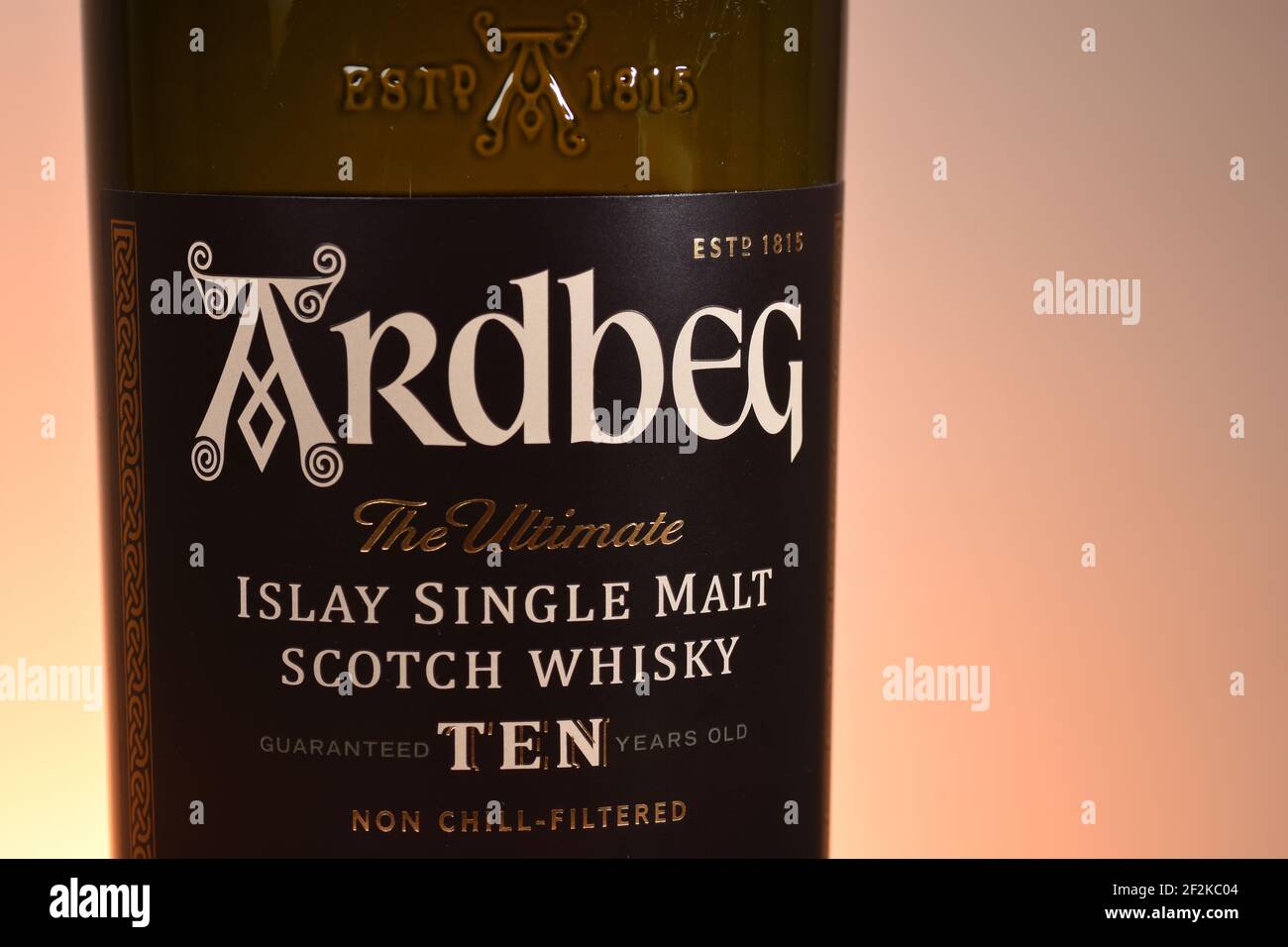 Ardbeg Islay Single Malt Scotch Whisky Stock Photo Alamy