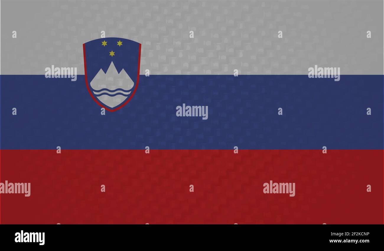 Slovenia flag with waving grunge texture. Vector background Stock ...