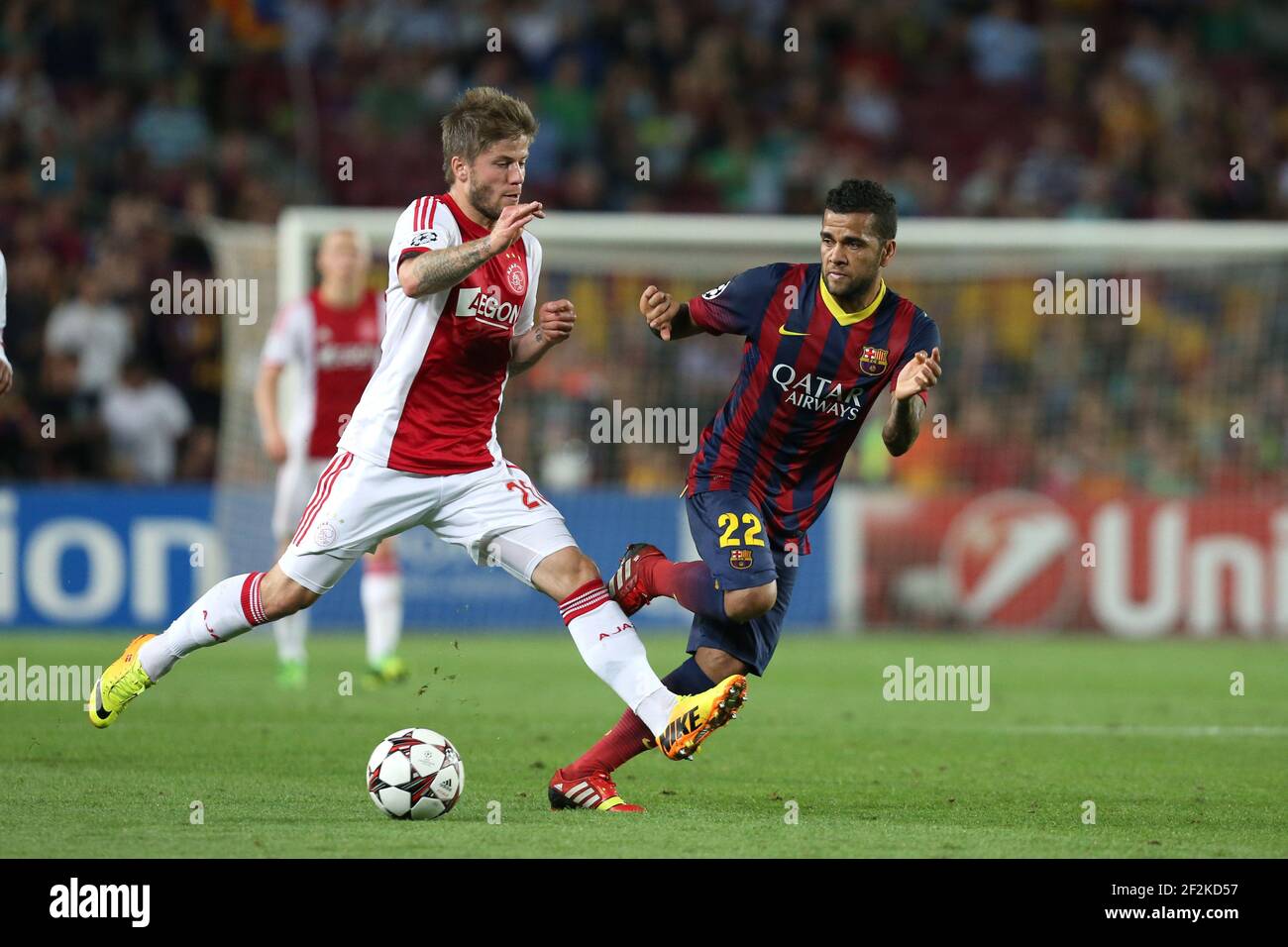 Football - UEFA Champions League 2013/2014 - Group Stage - Group H - FC Barcelona v Ajax Amsterdam on September 18, 2013 in Barcelona , Spain - Photo Manuel Blondeau / AOP PRESS / DPPI - Lasse Schone of Ajax Stock Photo