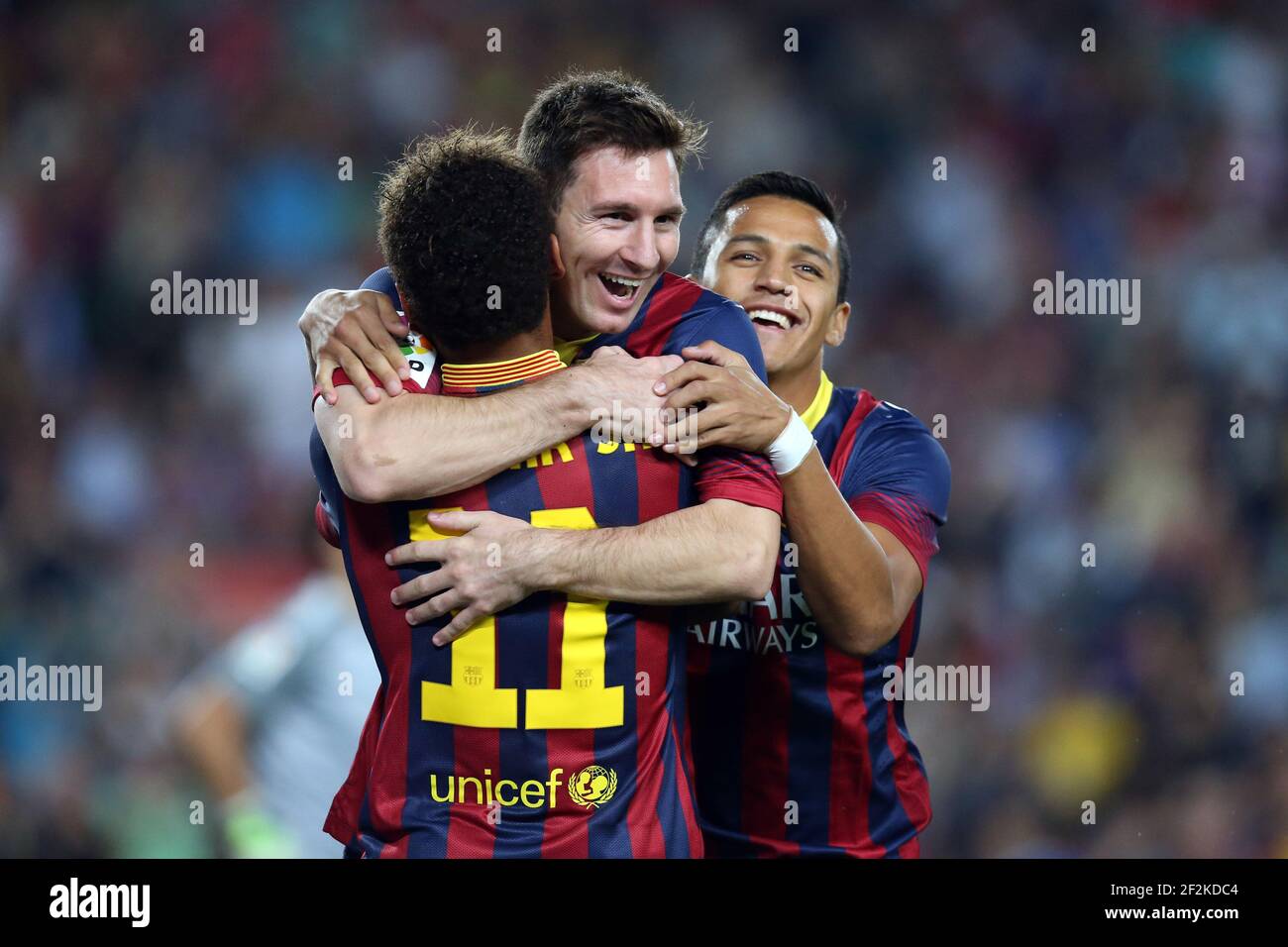 Spanish championship football match 2013-2014 between FC Barcelona and Real Sociedad on September 24, 2013 in Barcelona, Spain - Photo Manuel Blondeau / AOP Press / DPPI - Lionel Messi of FC Spanish championship football match 2013-2014 between FC Barcelona and Real Sociedad on September 24, 2013 in Barcelona, Spain - Photo Manuel Blondeau / AOP Press / DPPI - Lionel Messi of FC