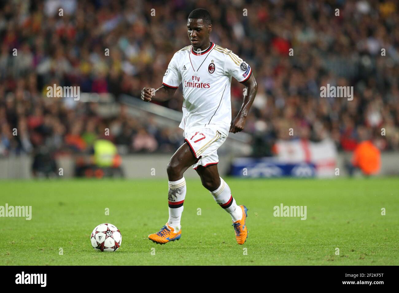 Football - UEFA Champions League 2013/2014 - Group Stage - Group H - FC Barcelona v Milan AC on November 6, 2013 in Barcelona , Spain - Photo Manuel Blondeau / AOP PRESS / DPPI - Cristian Zapata of AC Milan in action Stock Photo