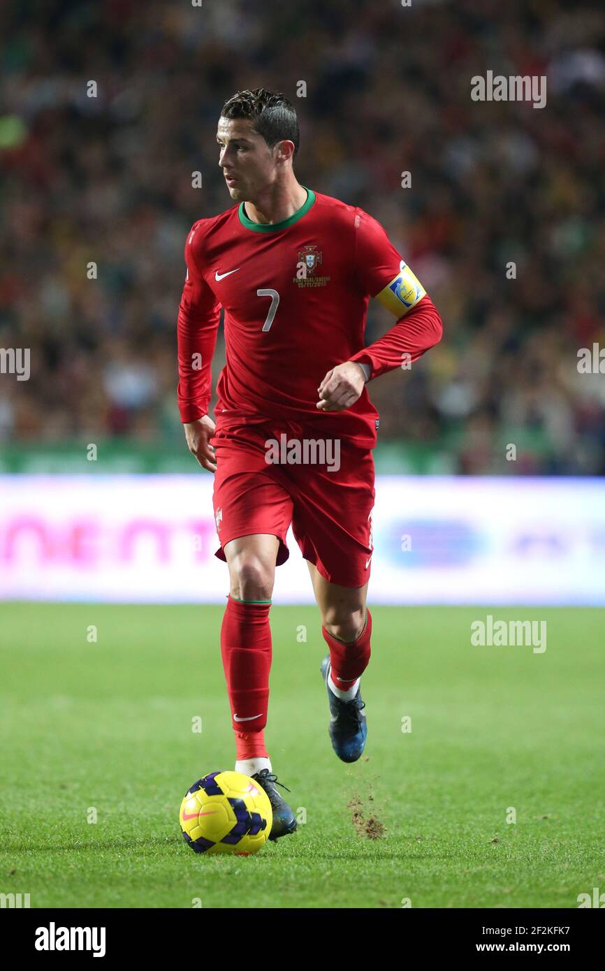 Football - FIFA World Cup 2014 - Qualifiying - Play Offs - 1st Leg - Portugal v Sweden on November 15, 2013 in Lisbon , Portugal - Photo Manuel Blondeau / AOP PRESS / DPPI - Cristiano Ronaldo of Portugal in action Stock Photo