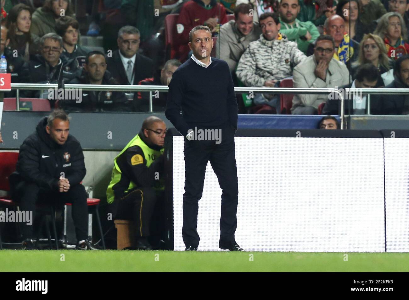 Football - FIFA World Cup 2014 - Qualifiying - Play Offs - 1st Leg - Portugal v Sweden on November 15, 2013 in Lisbon , Portugal - Photo Manuel Blondeau / AOP PRESS / DPPI - Head coach Paulo Bento of Portugal Stock Photo