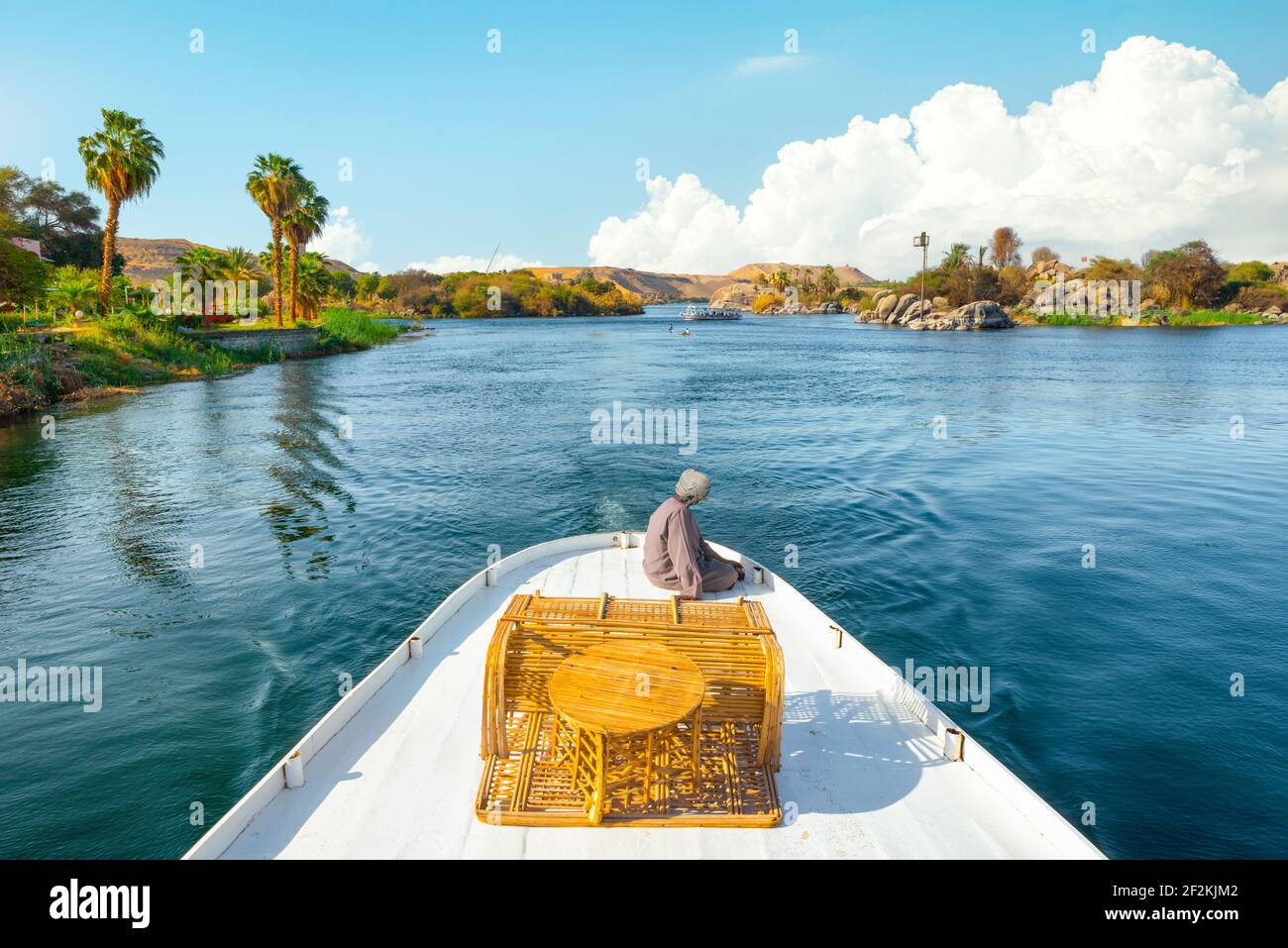 Tourist boat on river Nile in Aswan, Egypt Stock Photo - Alamy