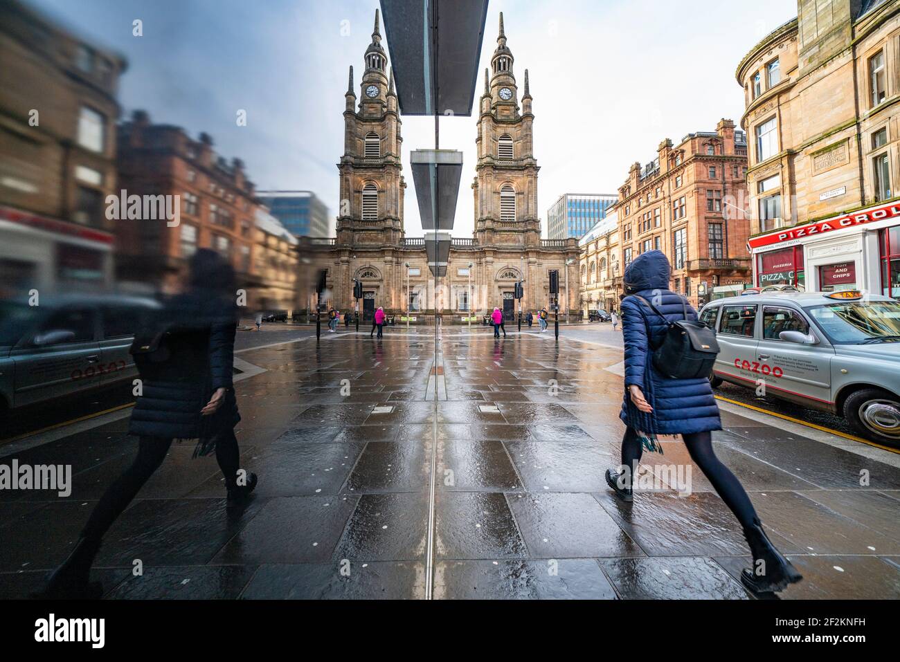 Glasgow, Scotland, UK. 12 March 2021. On the day Covid19 lockdown is