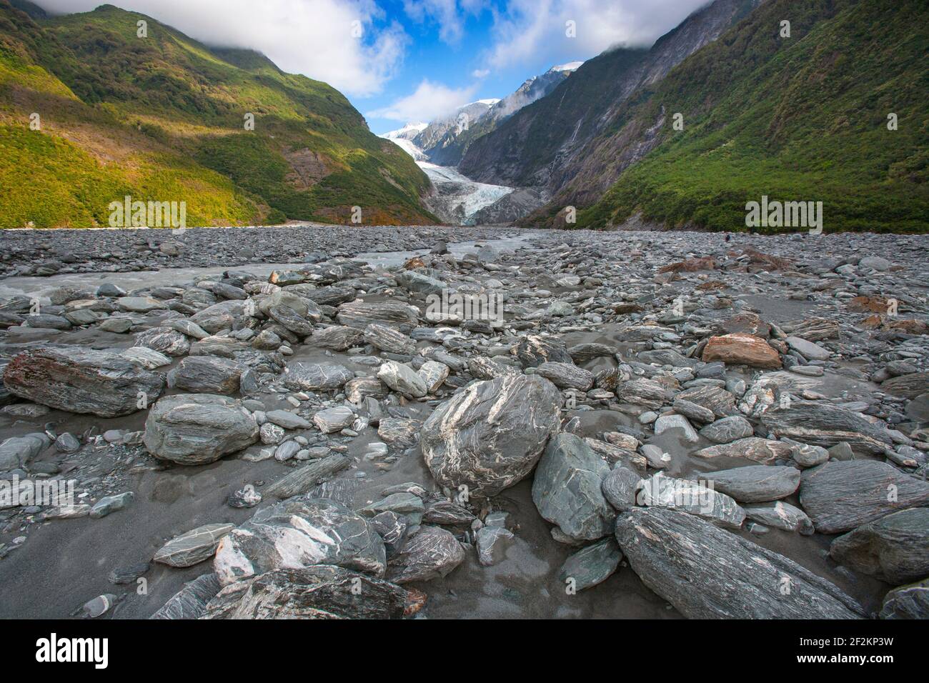 Fox Glacier Mount Cook National Park South Island New Zealand Stock