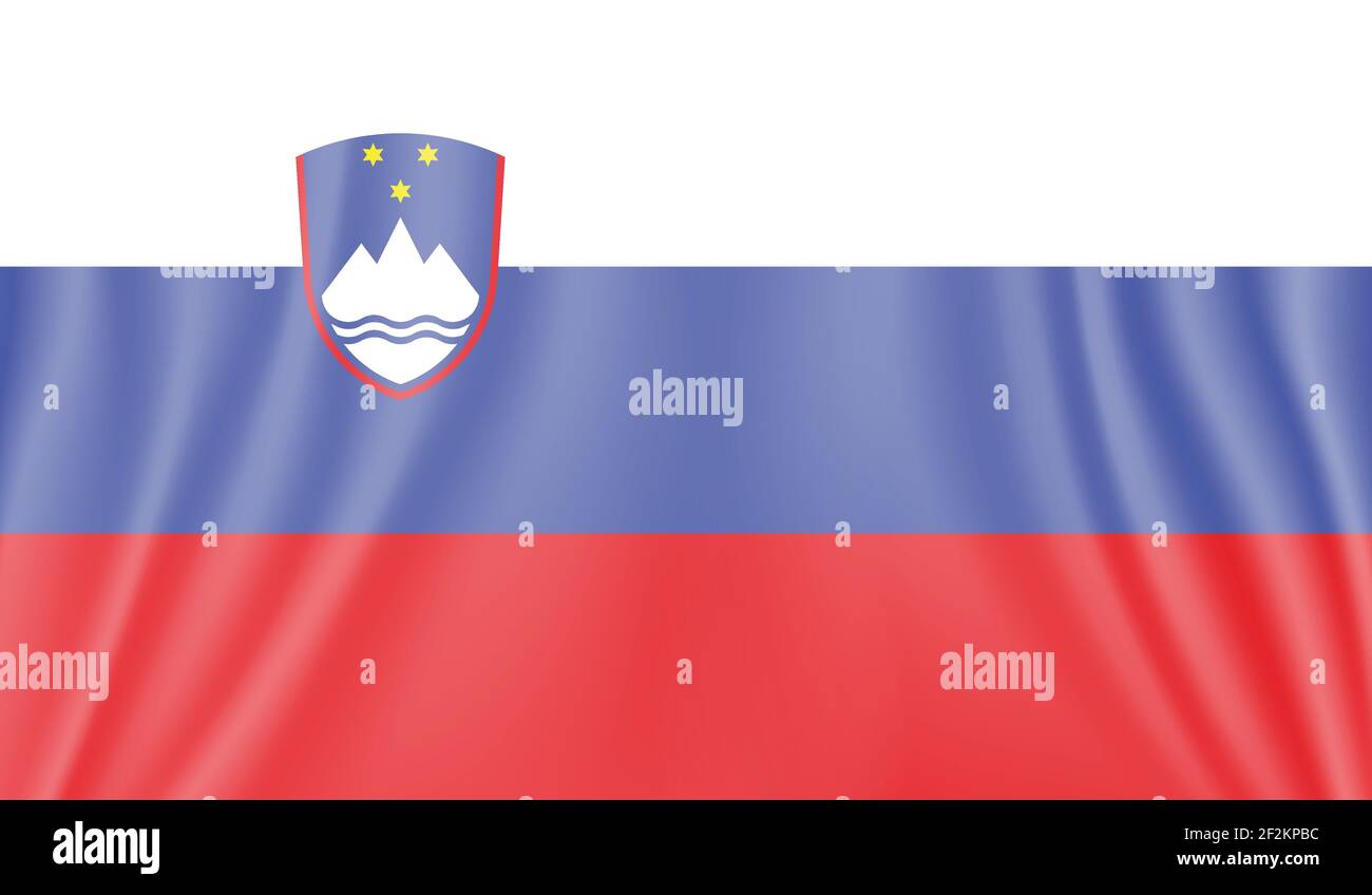 Slovenia flag with waving grunge texture. Vector background Stock ...