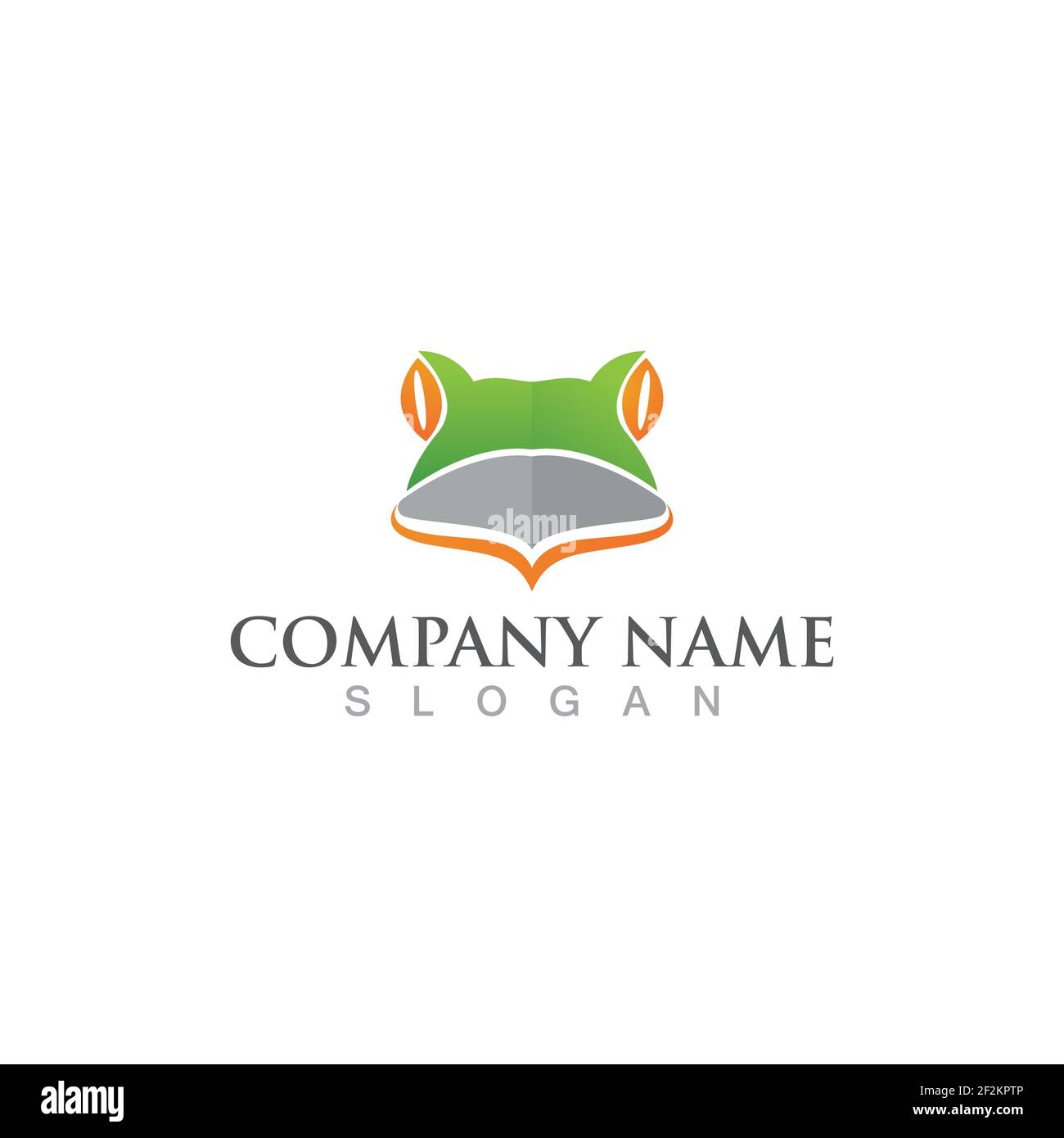 Frog  logo and symbol vector image Stock Vector