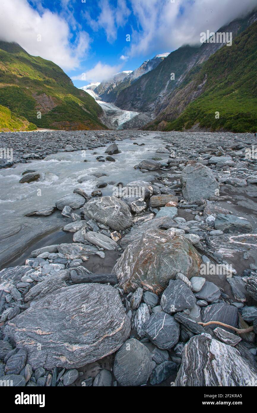 Fox Glacier Mount Cook National Park South Island New Zealand Stock