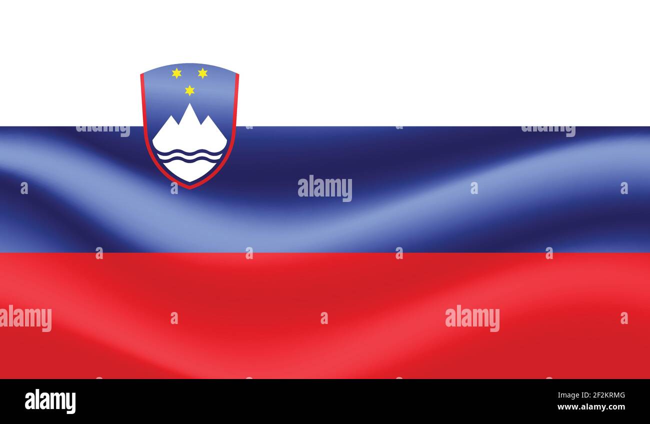 Slovenia flag with waving grunge texture. Vector background Stock ...