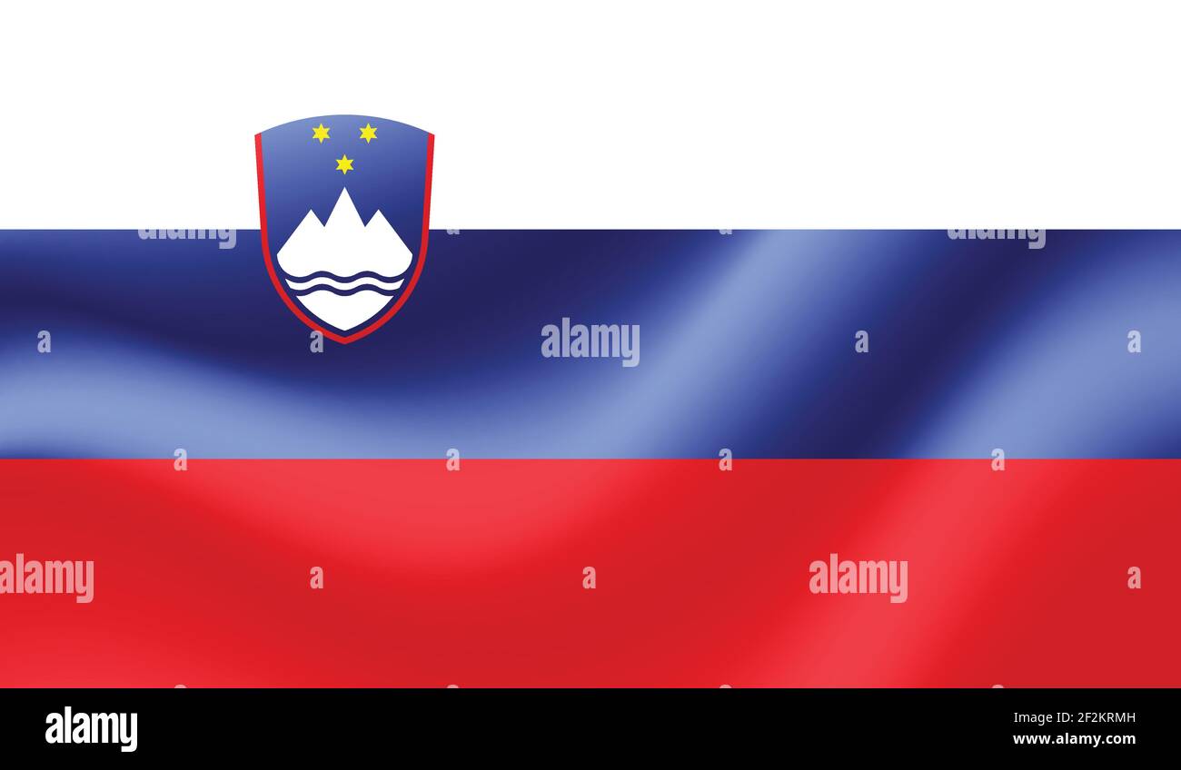Slovenia flag with waving grunge texture. Vector background Stock ...