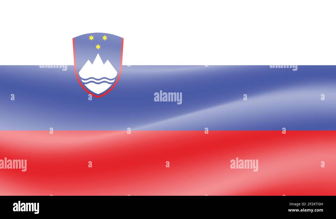 Slovenia flag with waving grunge texture. Vector background Stock ...