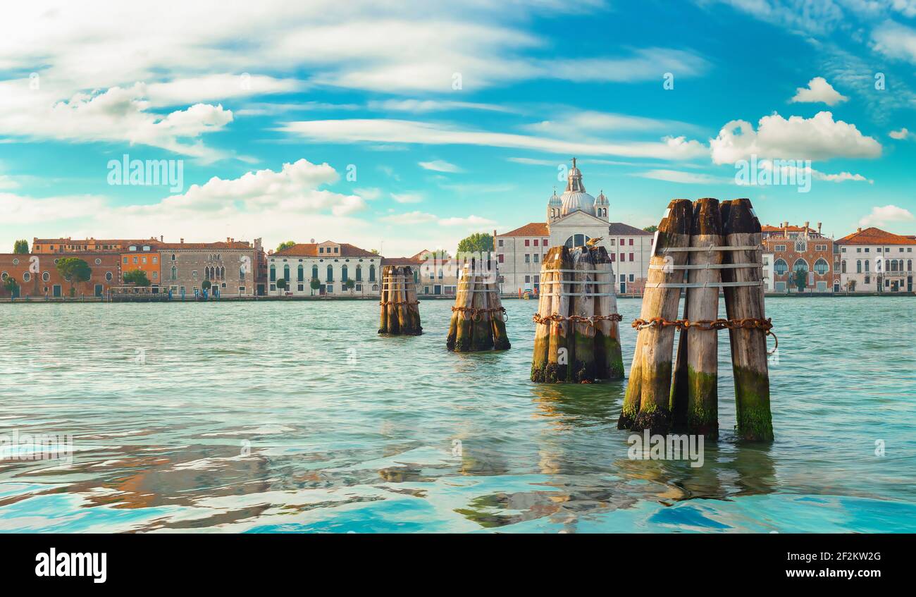 Roads between the Venetian Islands, Grand Canal, Venice Stock Photo