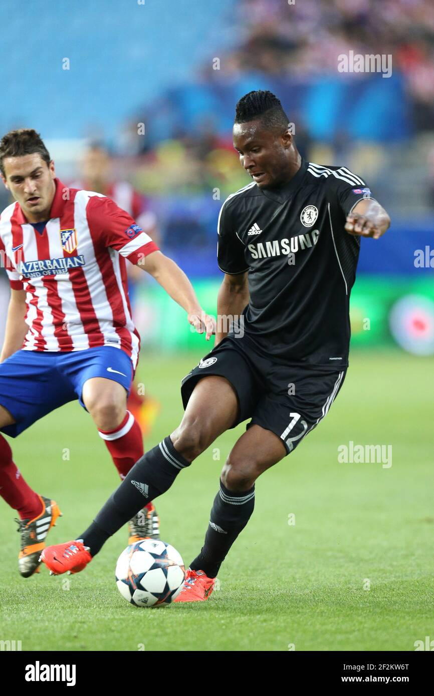John Obi Mikel of Chelsea FC during the UEFA Champions League 2013/2014 football match semi final, first leg between Atletico Madrid and Chelsea on April 22, 2014 at Vicente Calderon stadium in Madrid, Spain. Photo Manuel Blondeau / AOP Press / DPPI Stock Photo