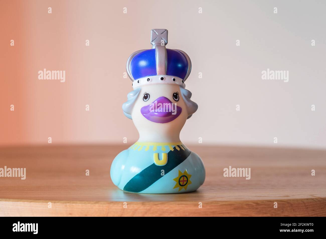 Queen rubber duck joke toy Stock Photo