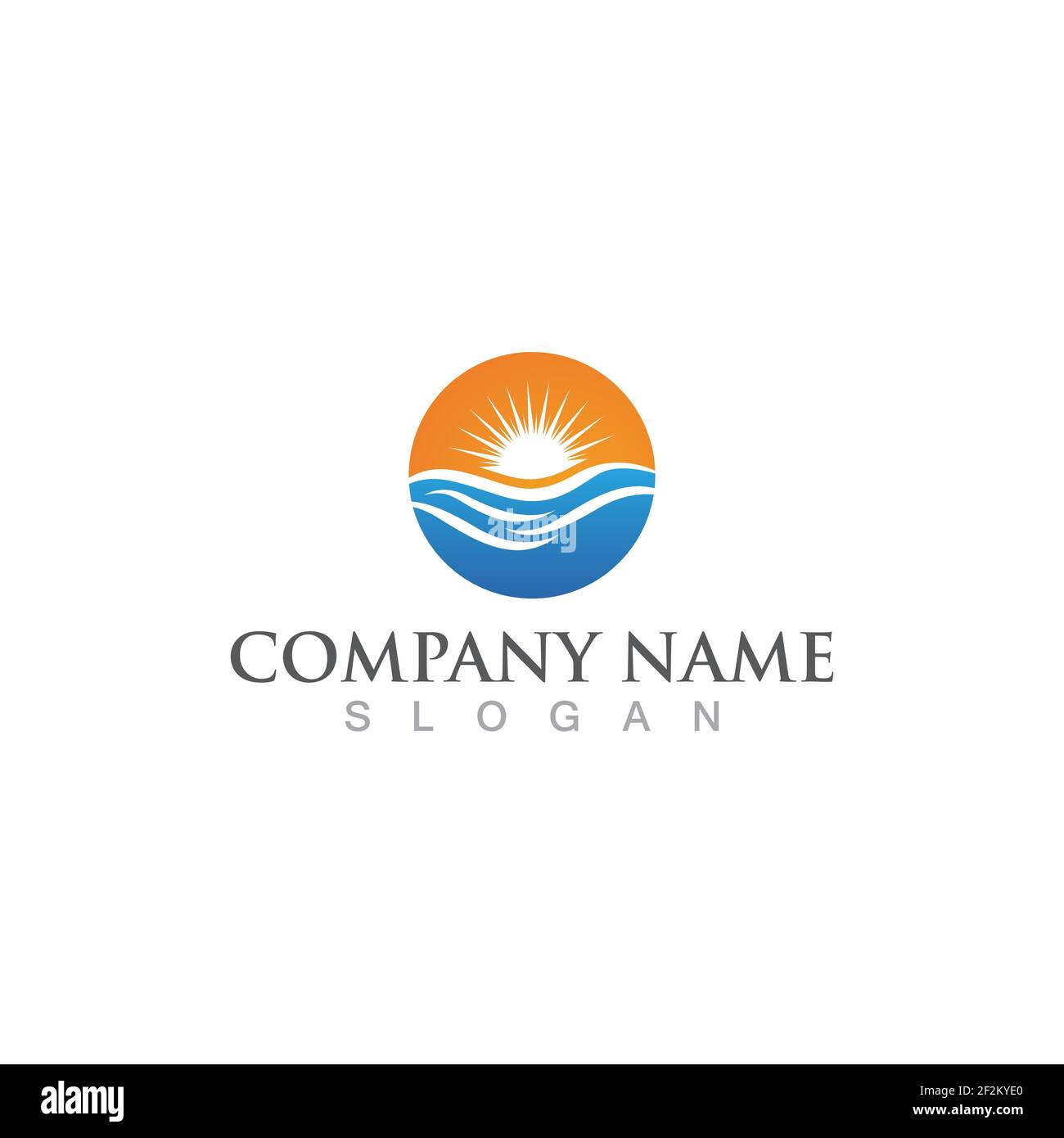 ocean wave logo and symbol vector Stock Vector