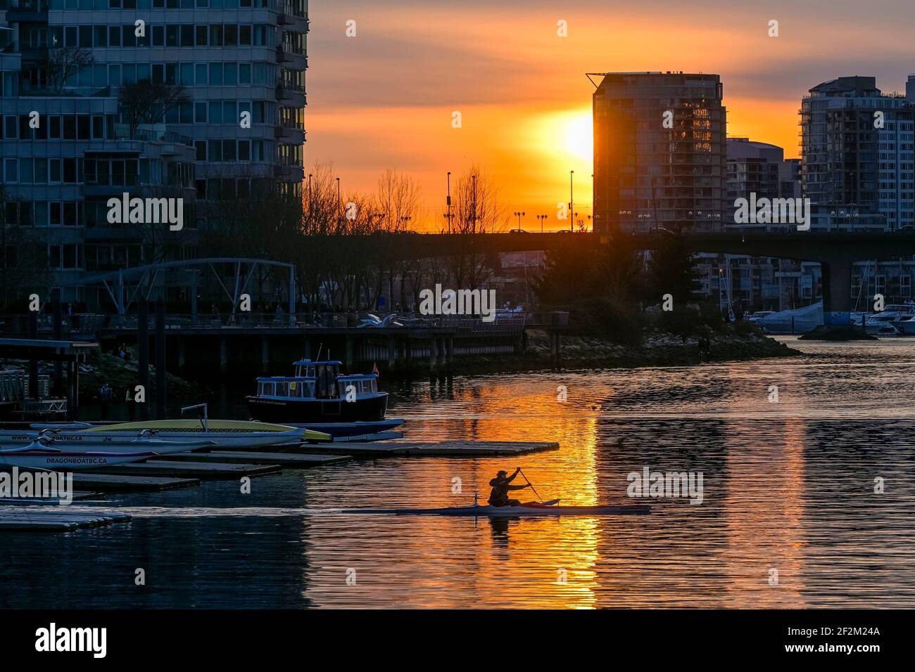 Vancouver canada kayak false creek hi-res stock photography and images ...