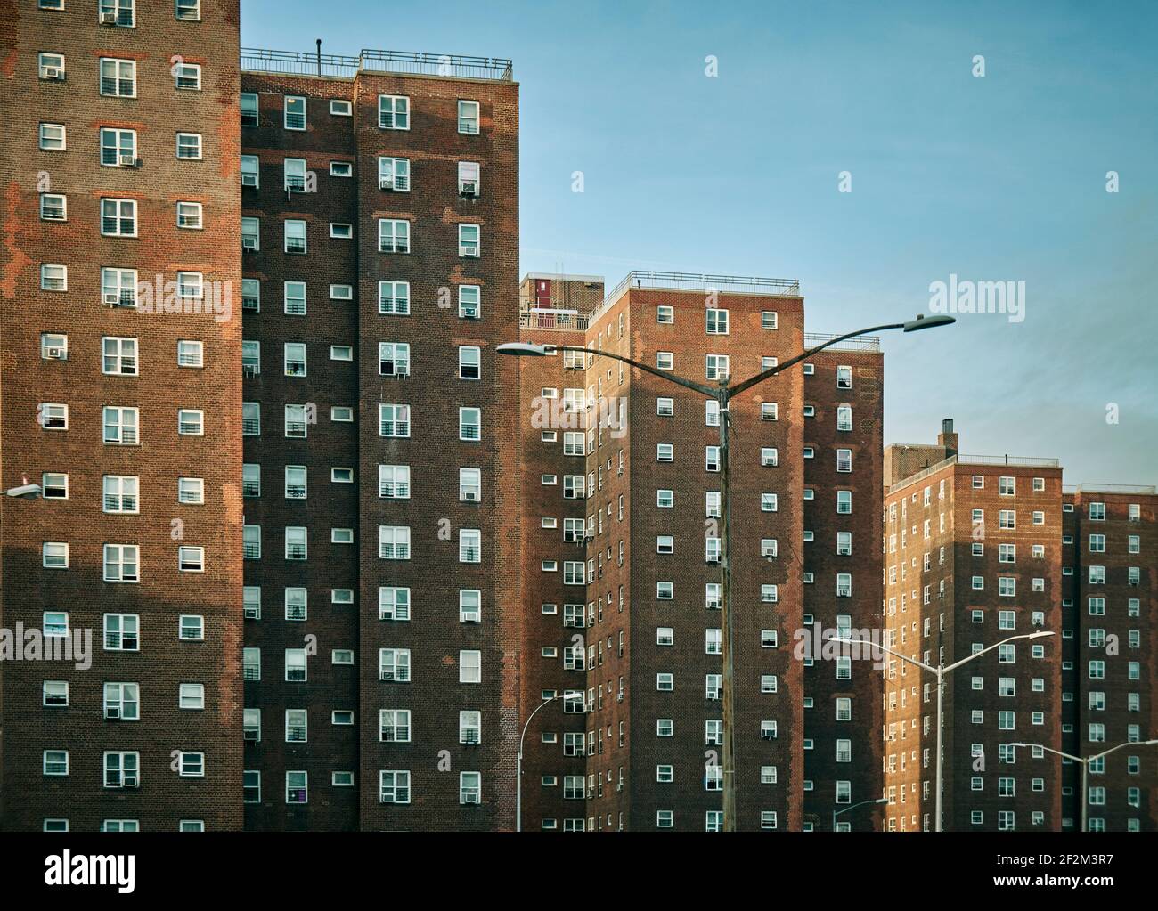 Brickwall Builidngs and Skyscraper in New York City, USA, Untited States of America, Stock Photo