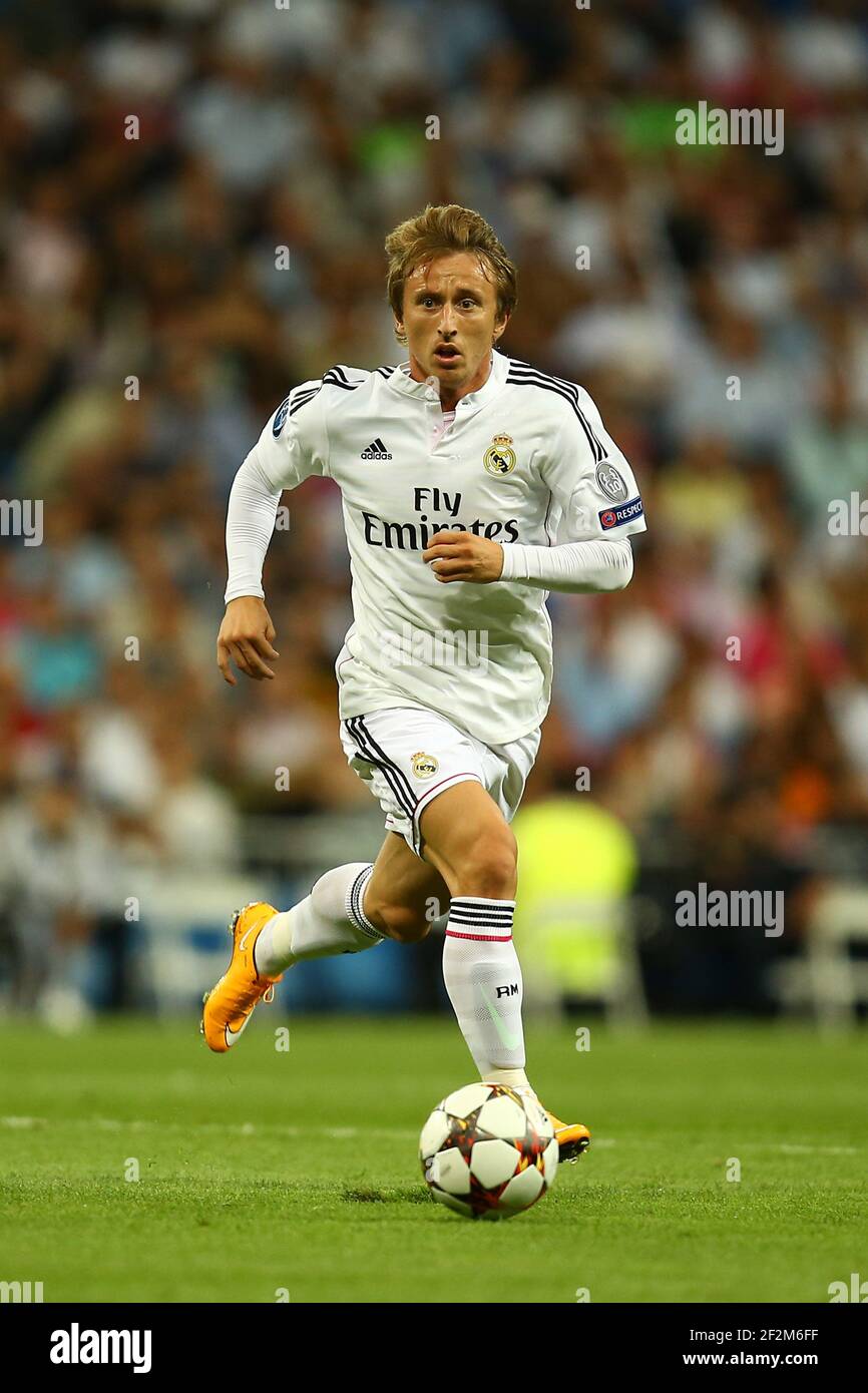 Luka Modric of Real Madrid during the UEFA Champions League, Group B, football match between Real Madrid CF and FC Basel on September 16, 2014 at Santiago Bernabeu stadium in Madrid, Spain. Photo Manuel Blondeau / AOP.Press / DPPI Stock Photo