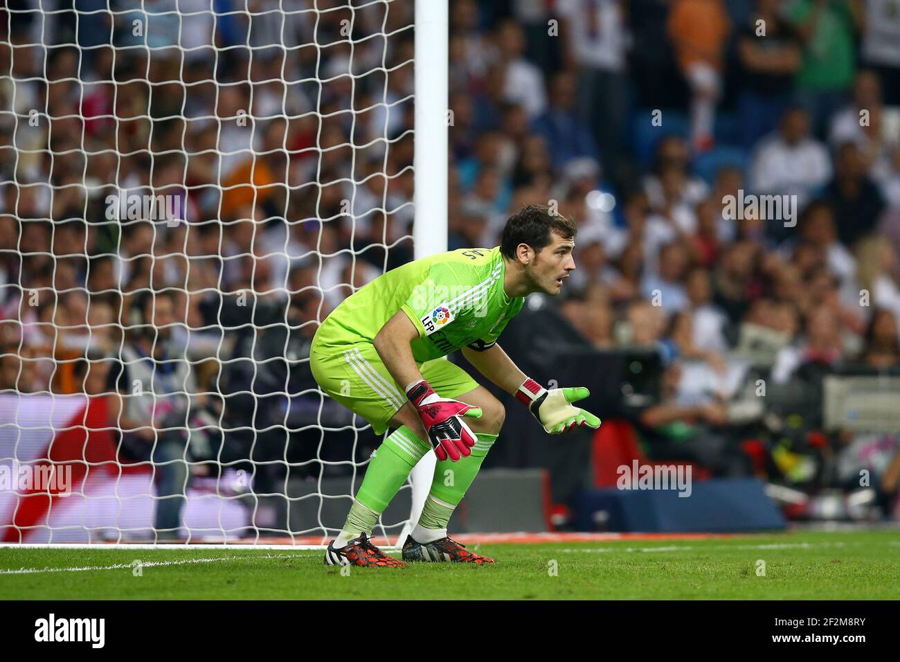 Iker Casillas of Real Madrid during the Spanish Championship Liga football match between Real Madrid CF and FC Barcelona, at Santiago Bernabeu Stadium in Madrid, Spain, on October 25, 2014. Photo Manuel Blondeau / AOP.press / DPPI Stock Photo