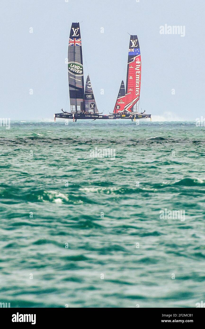America's Cup Village, Bermuda. 3rd June 2017. The Louis Vuitton America's  Cup Challenger Playoffs trophy is revealed to international media at the America's  Cup Qualifiers closing press conference Stock Photo - Alamy