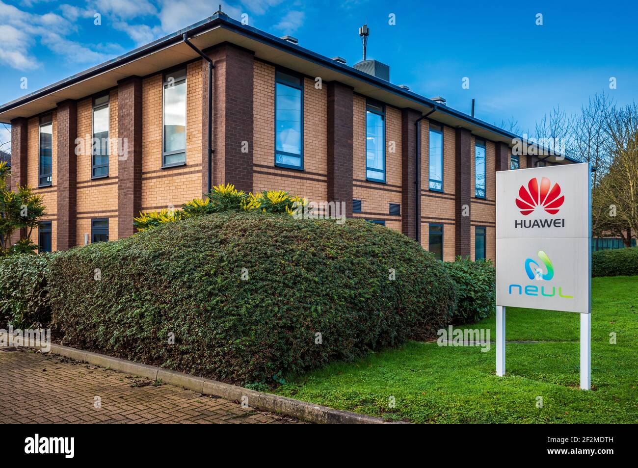 Huawei UK. Huawei Technologies Research & Development, Cambridge Science Park, Cambridge housing the Huawei owned Neul Internet of Things IoT company. Stock Photo