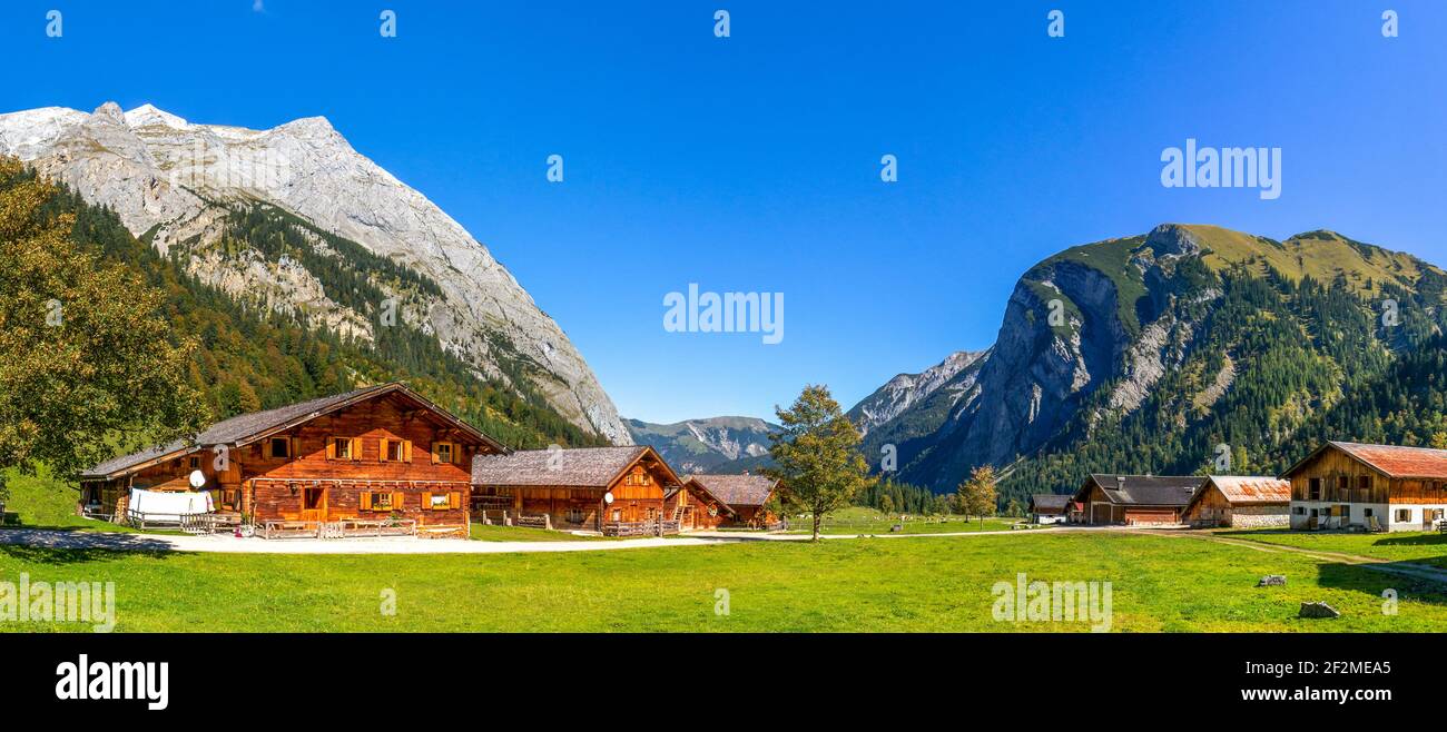 Engalm Hinterriss, Karwendel, in Austria Stock Photo