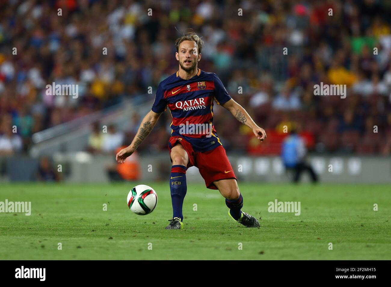Ivan Rakitic of FC Barcelona during the Spanish Supercup Final, 2nd leg, football match between and FC Barcelona and Athletic Club Bilbao on August 17, 2015 at the Camp Nou stadium in Barcelona, Spain - Photo Manuel Blondeau / AOP PRESS / DPPI Stock Photo