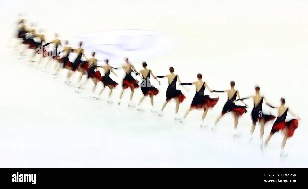 Team Paradise of Russia competes during Synchronized Skating at the ISU Figure skating Grand Prix Final 2015-2016, at the Barcelona Convention Centre, in Barcelona, Spain, on December 12, 2015.Photo: Manuel Blondeau/AOP.Press/DPPI Stock Photo