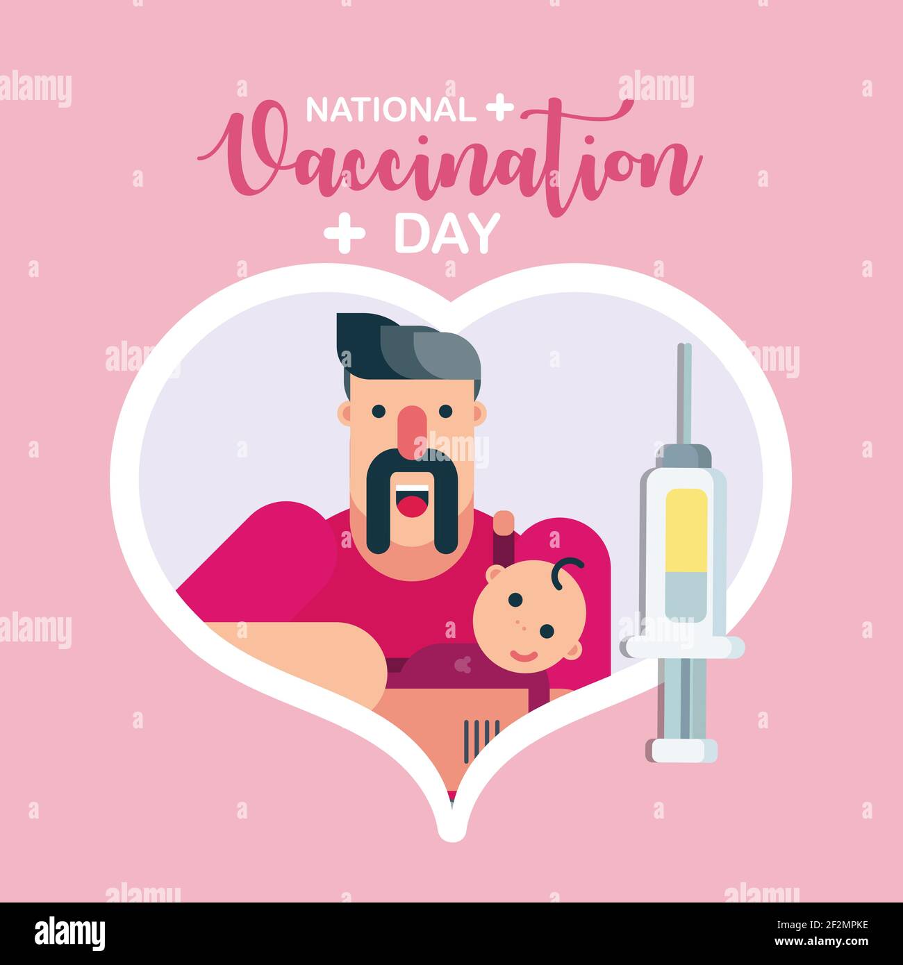 National Vaccination Day, World Immunization Day poster banner vector illustration Stock Vector