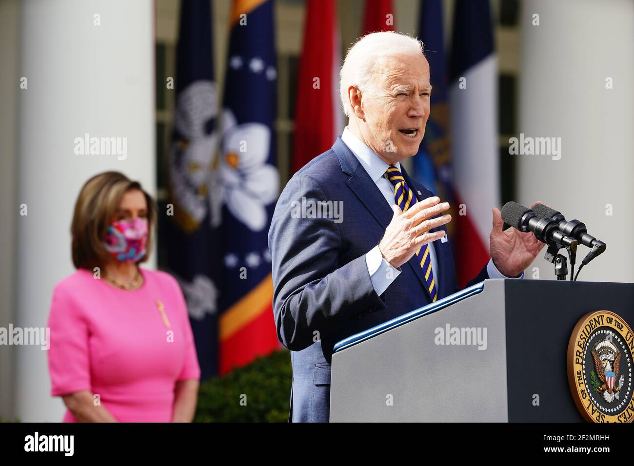 US President Joe Biden delivers remarks on the American Rescue Plan ...