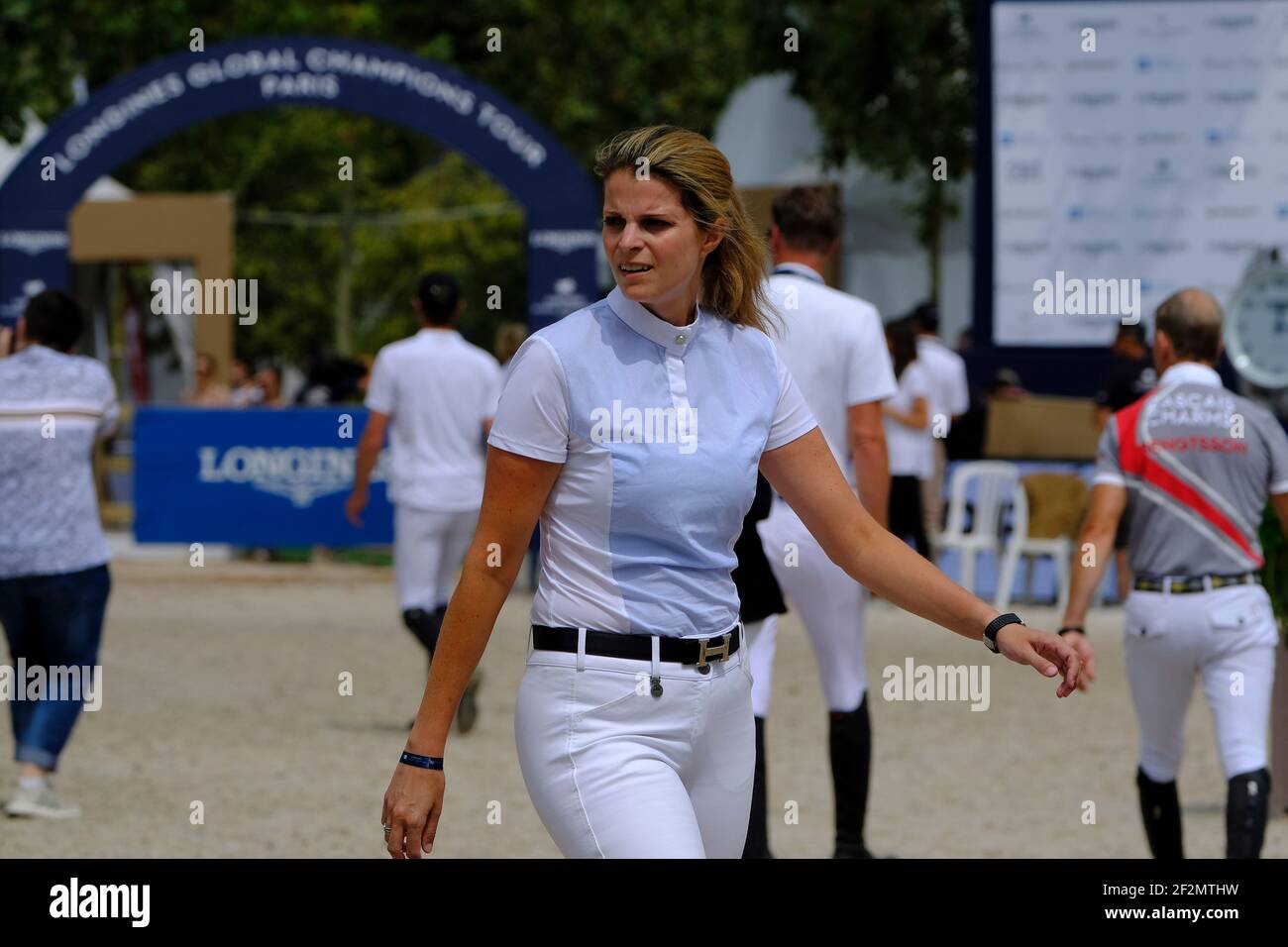 Athina Onassis de Miranda riding on AD Camille Z during the Longines Paris Eiffel Jumping 2018, on July 5th to 7th, 2018 at the Champ de Mars in Paris, France - Photo Christophe Bricot / DPPI Stock Photo