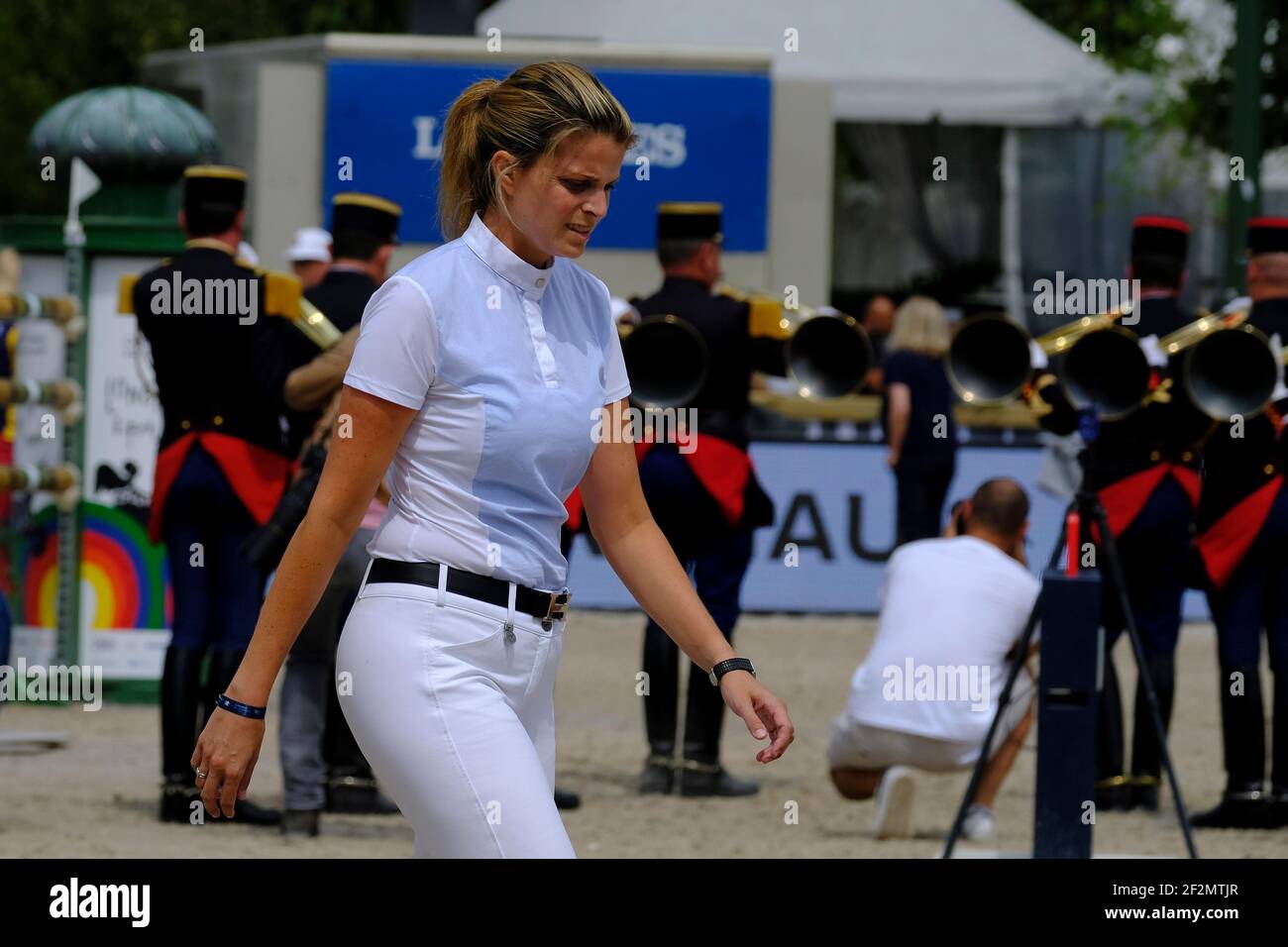 Athina Onassis de Miranda riding on AD Camille Z during the Longines Paris Eiffel Jumping 2018, on July 5th to 7th, 2018 at the Champ de Mars in Paris, France - Photo Christophe Bricot / DPPI Stock Photo