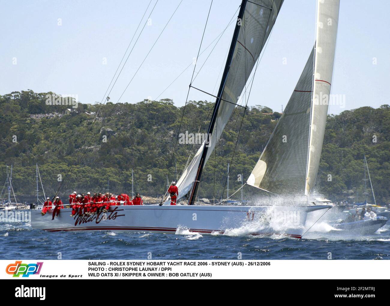 SAILING - ROLEX SYDNEY HOBART YACHT RACE 2006 - SYDNEY (AUS) - 26/12/2006 PHOTO : CHRISTOPHE LAUNAY / DPPI WILD OATS XI / SKIPPER & OWNER : BOB OATLEY (AUS) Stock Photo