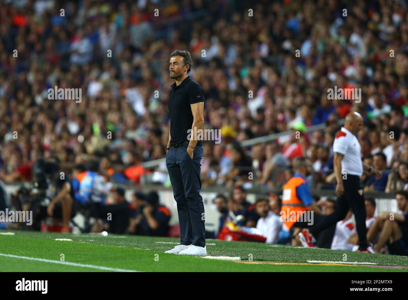 Head coach Luis Enrique of FC Barcelona during the Spanish Supercup 2nd  leg, football match between FC Barcelona and Sevilla FC on August 17, 2016  at the Camp Nou stadium in Barcelona,