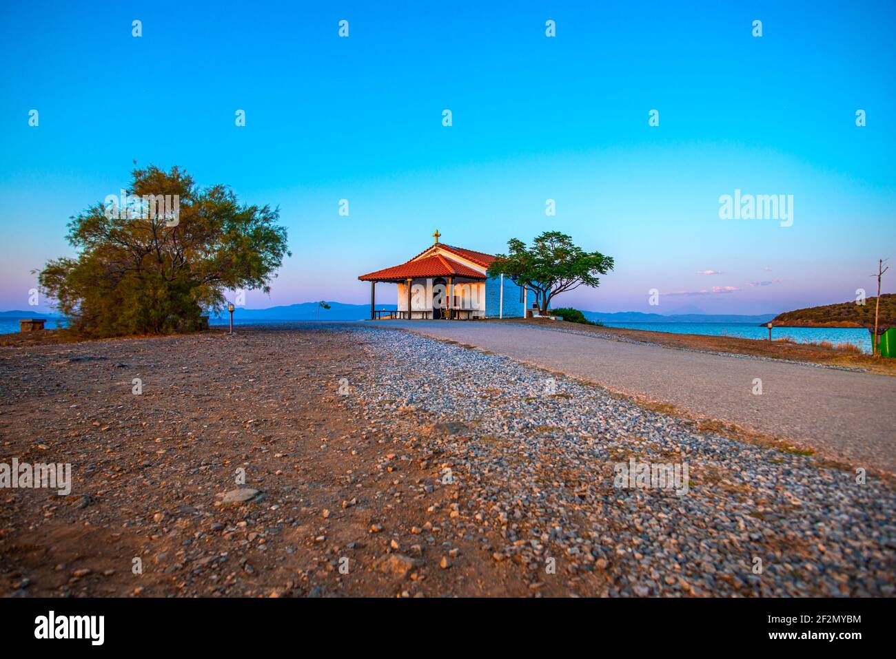 Sea landscape in Greece Stock Photo