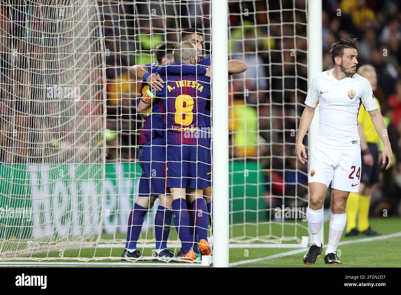 Lionel messi andres iniesta celebrate hi-res stock photography and ...